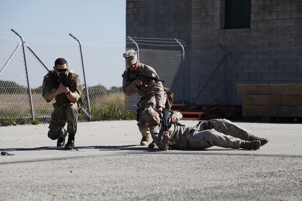 Security Force Marines conduct trilateral training during Lisa Azul