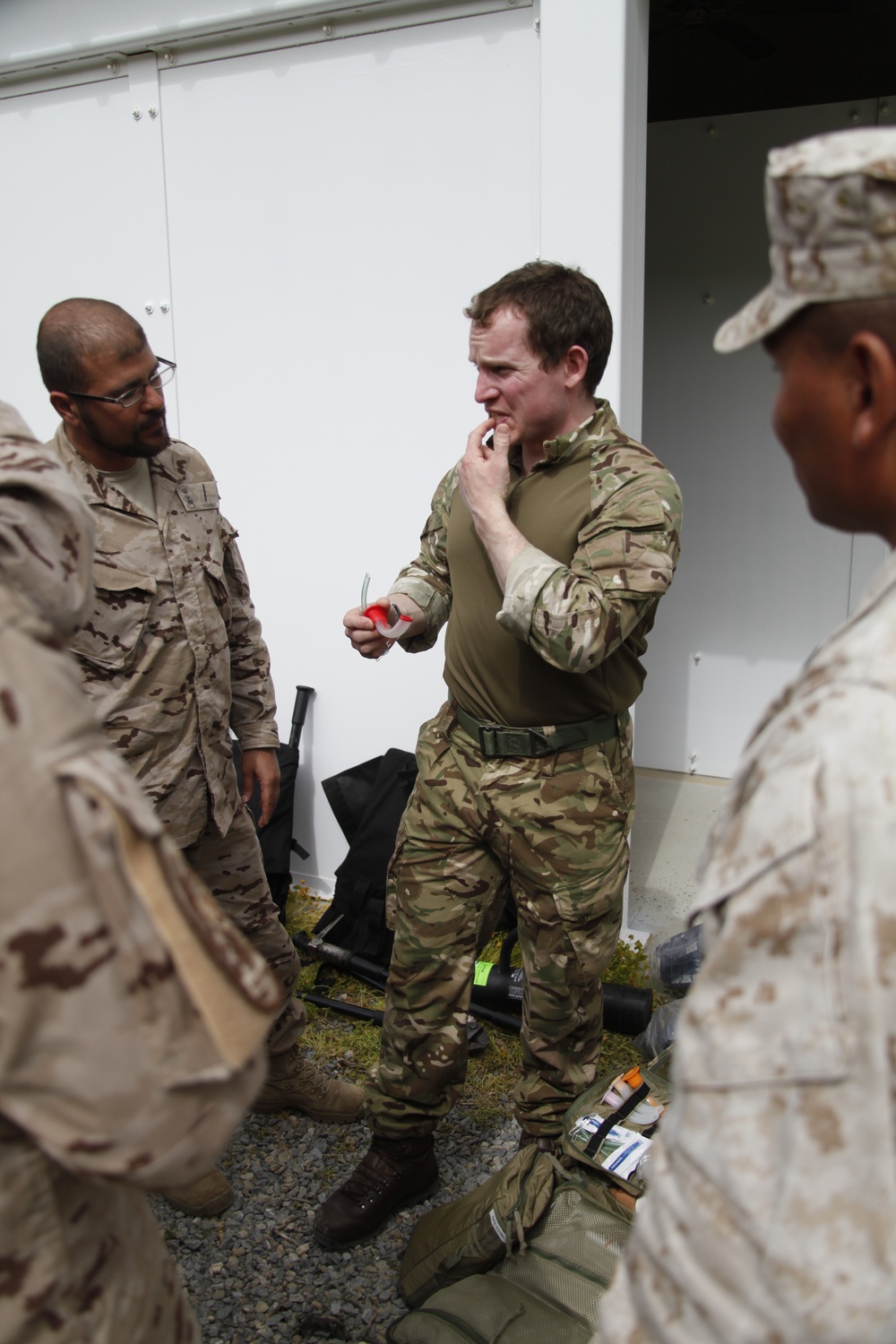 Security Force Marines conduct trilateral training during Lisa Azul