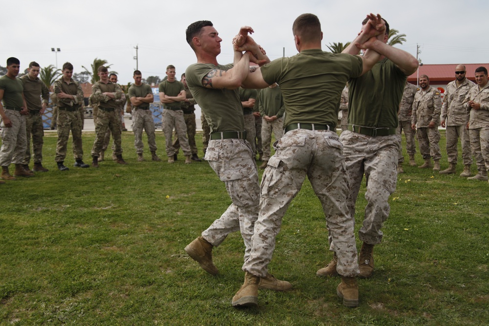Security Force Marines conduct trilateral training during Lisa Azul