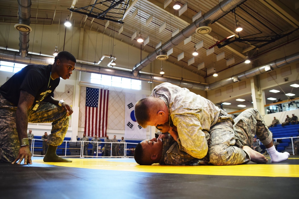 Soldiers in South Korea hold combatives tourney