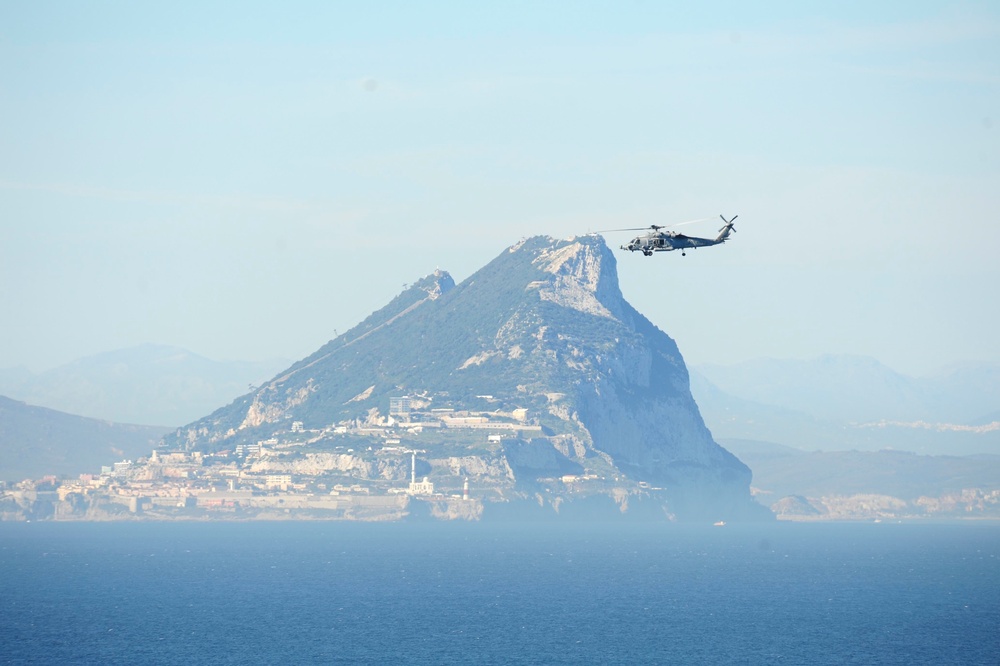 HH-60H Sea Hawk patrols the Strait of Gibraltar