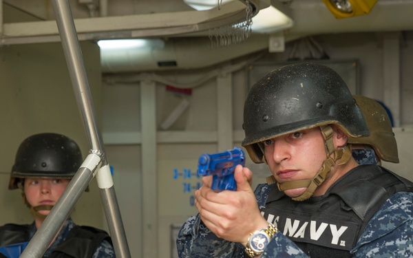 USS George Washington anti-terrorism training