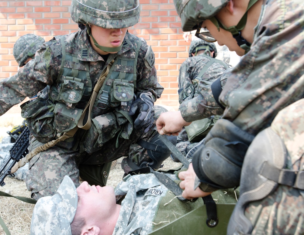 1ABCT Soldiers train KMA cadets for the Sandhurst Military Skills Competition