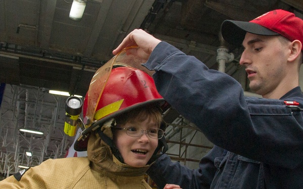STEM students tour USS George Washington