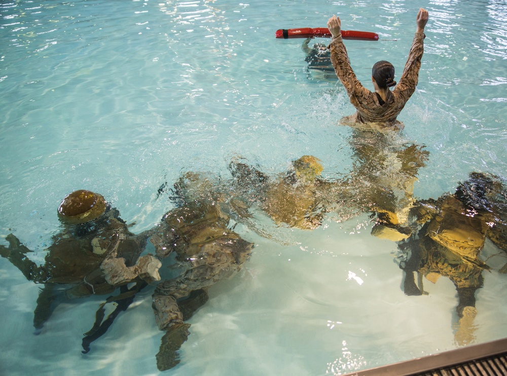 Marine recruits conquer Parris Island water survival training