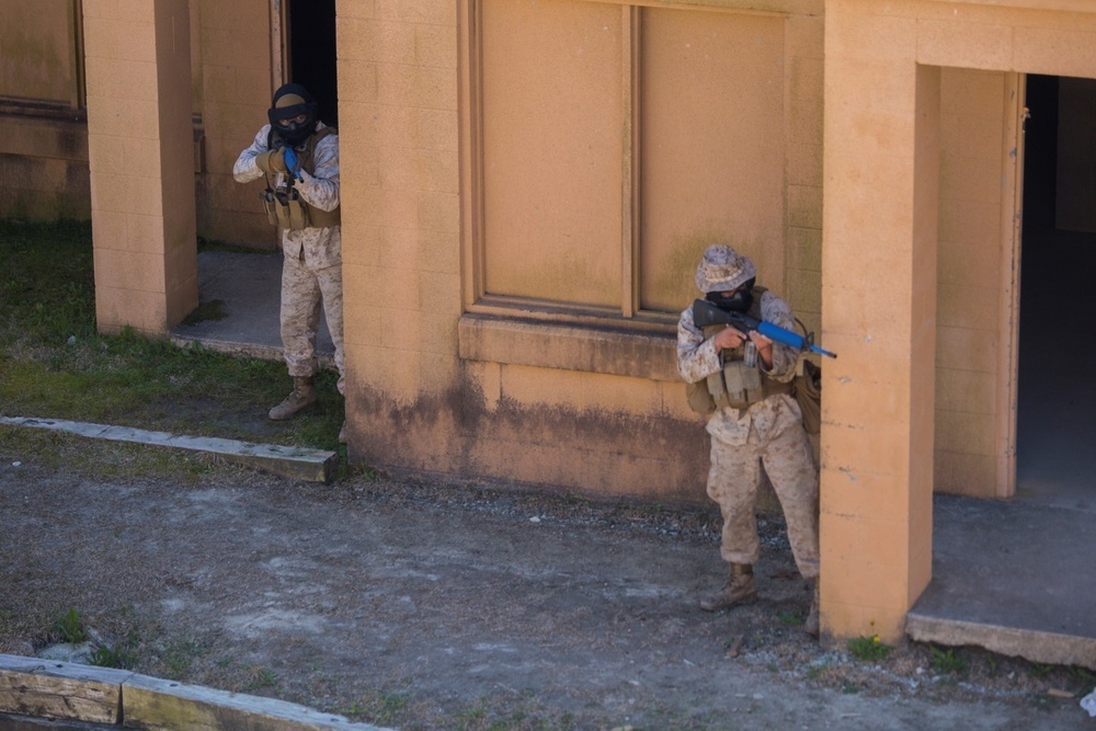 Marines provide cover fire