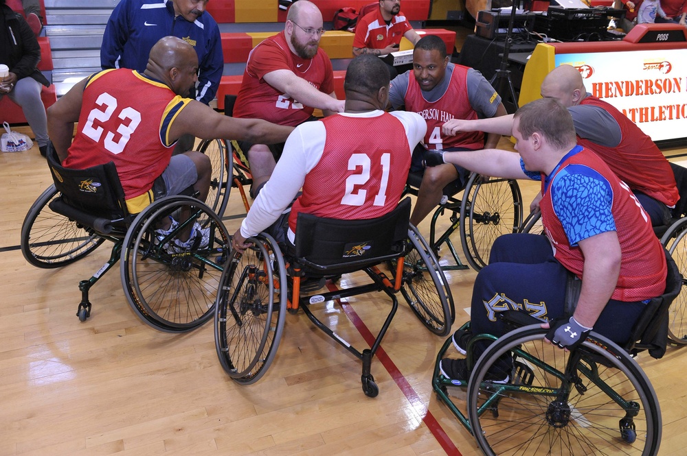 Wheelchairs collide at exhibition basketball game held at Smith Gym