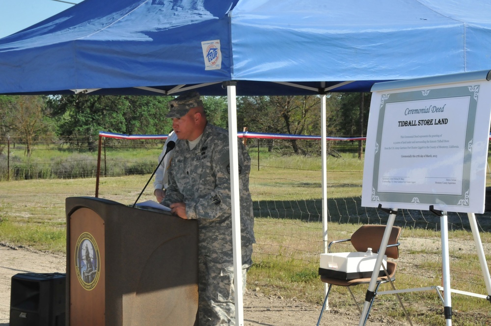 Tidball Store Land Transfer Ceremony