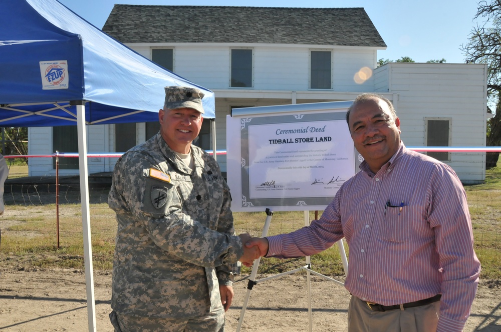 Tidball Store Land Transfer Ceremony