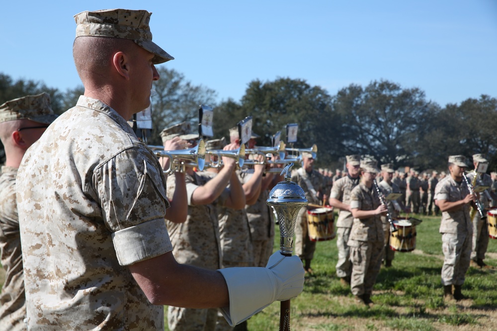 II MEF band participates in Relief and Appointment ceremony