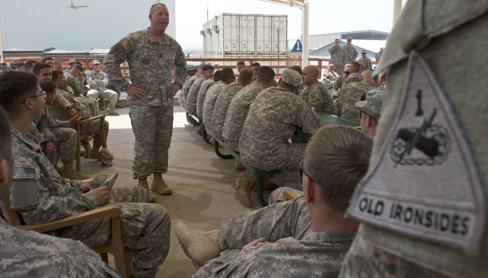 U.S. Army Africa CSM visits Soldiers