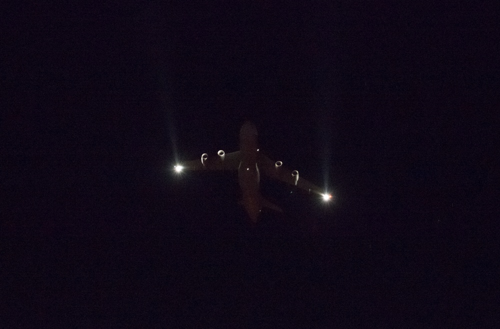 C-5M Super Galaxy record-setting flight Travis AFB, Calif, April, 2015