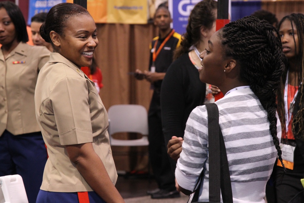 Marines team up with National Society of Black Engineers to present career opportunities