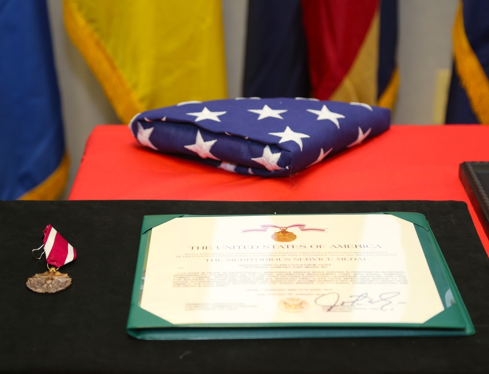 Sergeant 1st Class Lyttleton Yates retirement ceremony