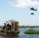 La. National Guard airlifts recycled Christmas trees to restore marshland