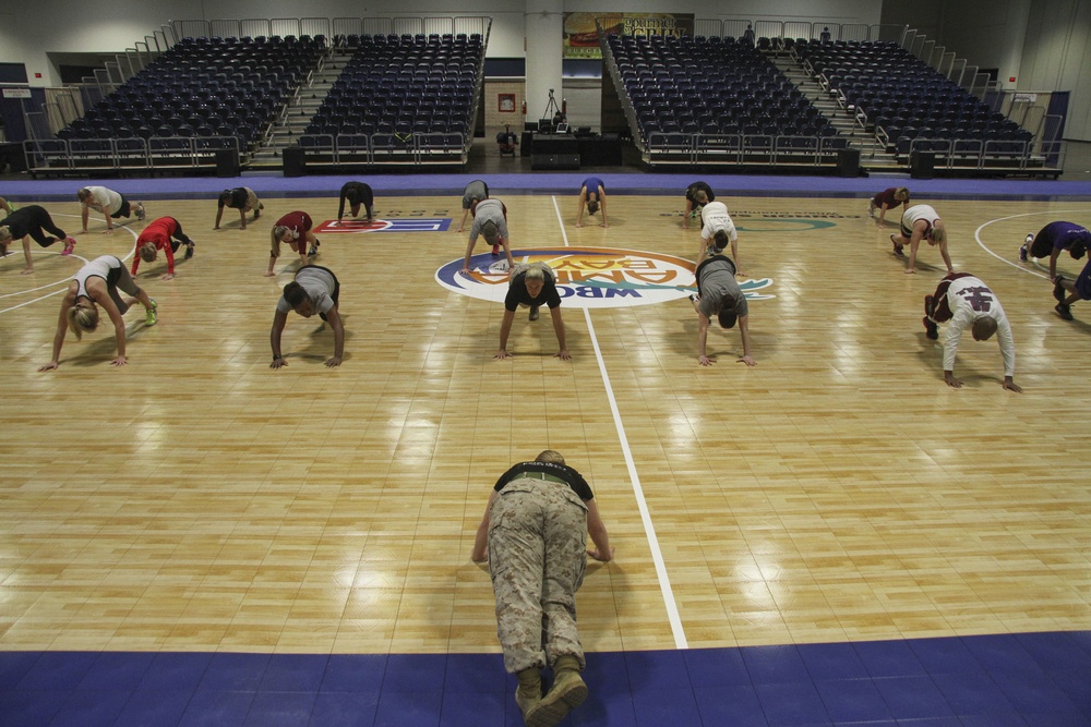 Marines Conduct Coaches' Workout