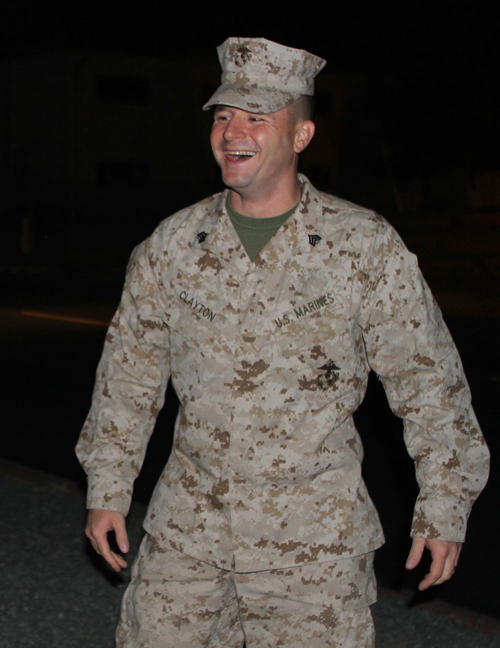 Marines from SPMAGTF-CR-CC Command, Logistics Combat elements return home