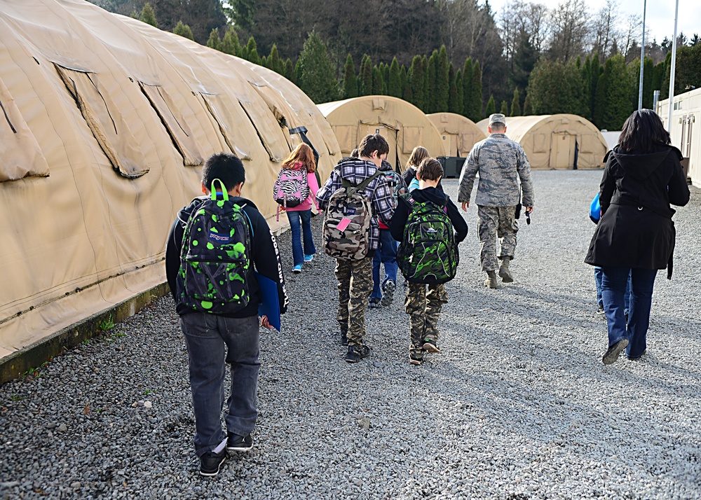 Ramstein youth walk in Airmen boots