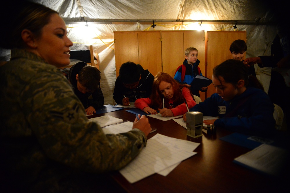 Ramstein youth walk in Airmen boots