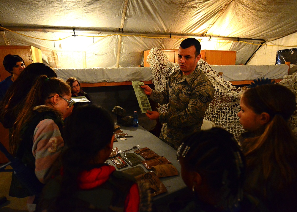 Ramstein youth walk in Airmen boots