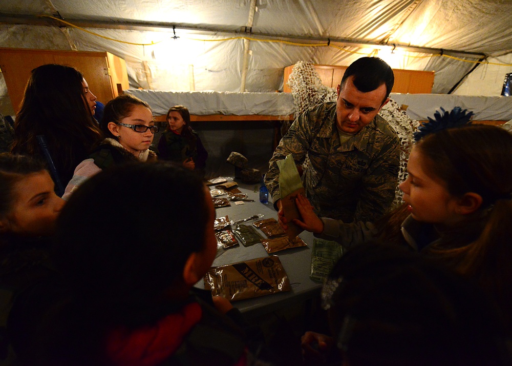 Ramstein youth walk in Airmen boots