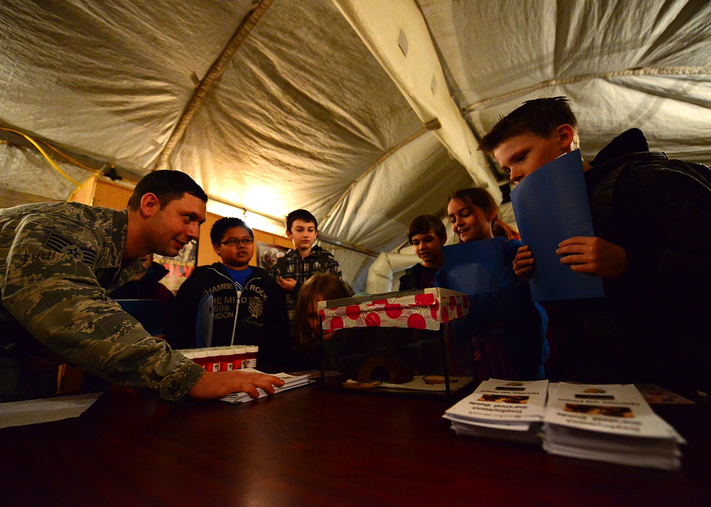 Ramstein youth walk in Airmen boots