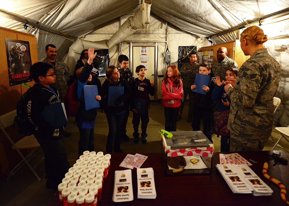 Ramstein youth walk in Airmen boots