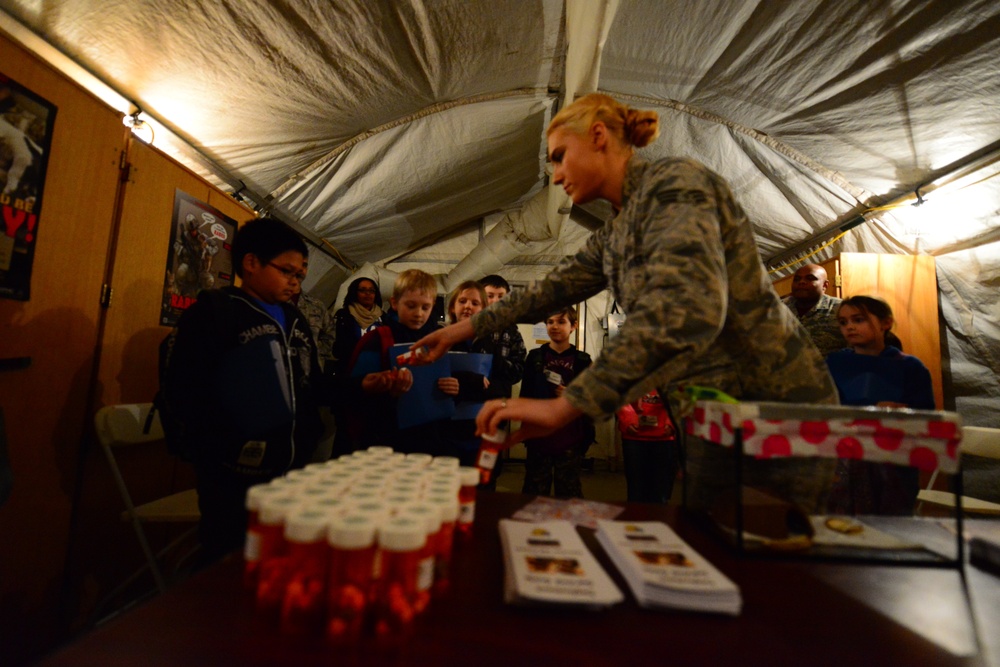 Ramstein youth walk in Airmen boots