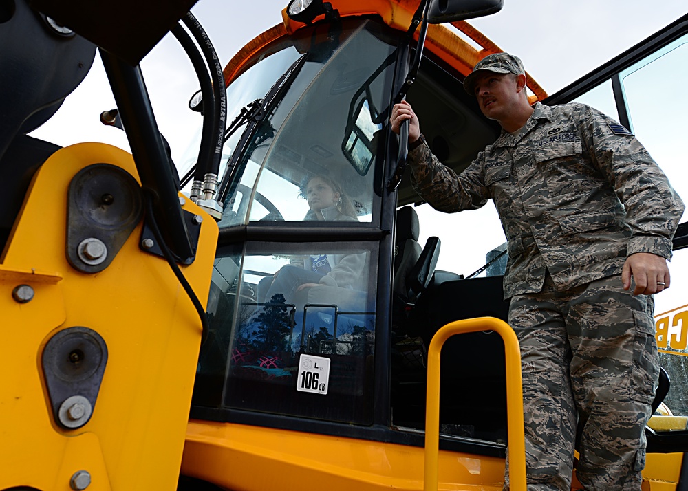 Ramstein youth walk in Airmen boots