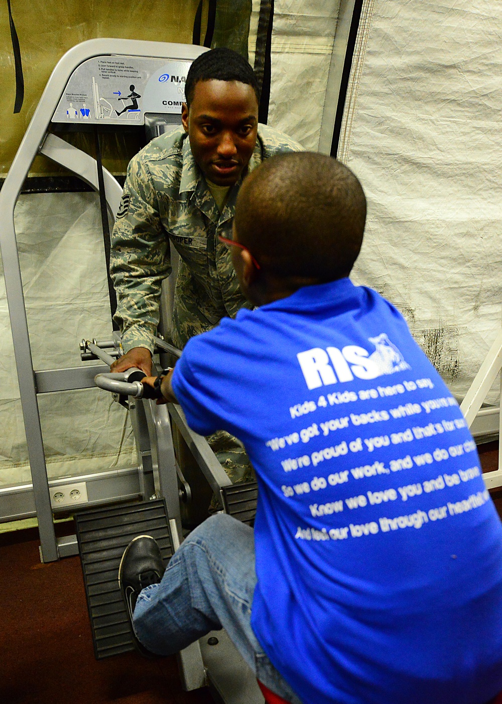 Ramstein youth walk in Airmen boots