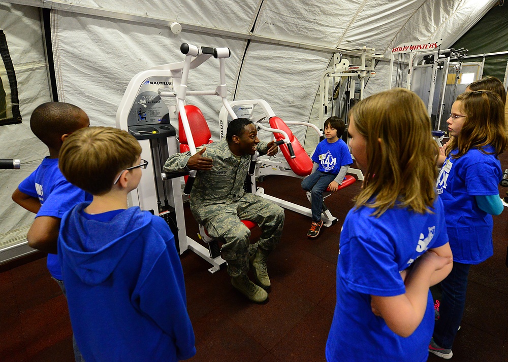 Ramstein youth walk in Airmen boots