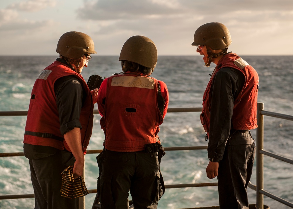 George H.W. Bush is conducting training exercises in the Atlantic Ocean