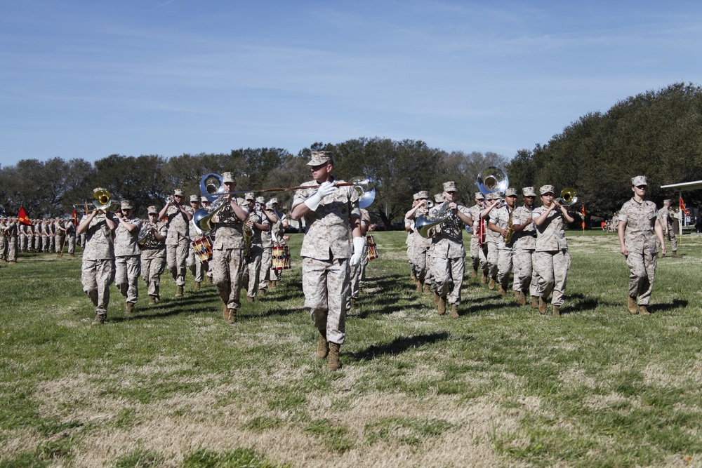 Marine Corps Security Force Regiment Sergeant Major Post and Relief Ceremony