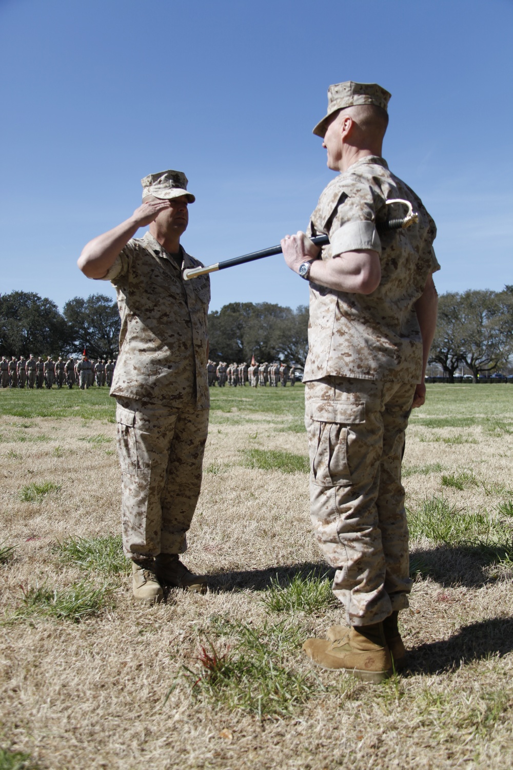 Marine Corps Security Force Regiment Sergeant Major Post and Relief Ceremony