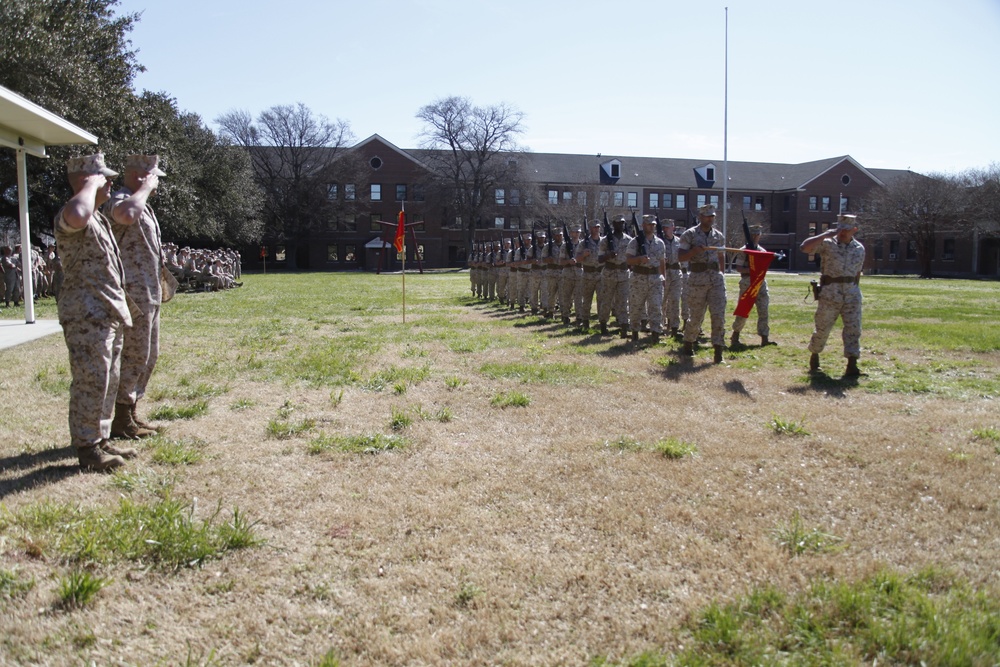 Marine Corps Security Force Regiment Sergeant Major Post and Relief Ceremony