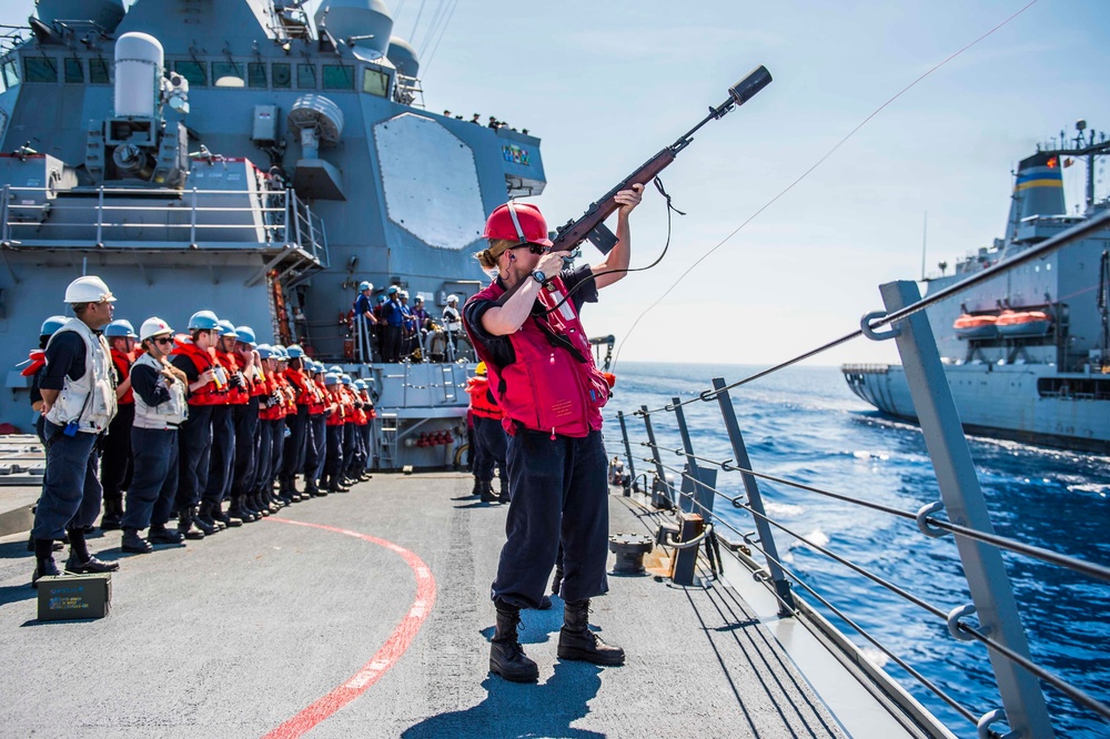 USS Fitzgerald replenishment at sea