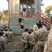 Marine recruits develop rappelling skills on Parris Island