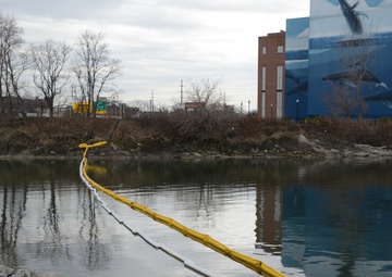 Crews making progress in cleaning spill near Forest City Yacht Club