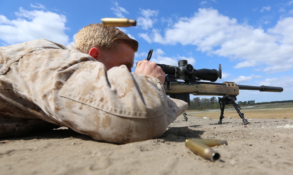 Scout snipers perform machine gun, sniper rifle exercise