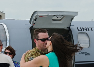 Welcome home and goodbye