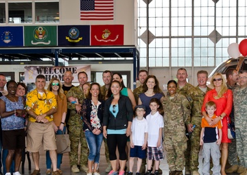 Welcome home and goodbye