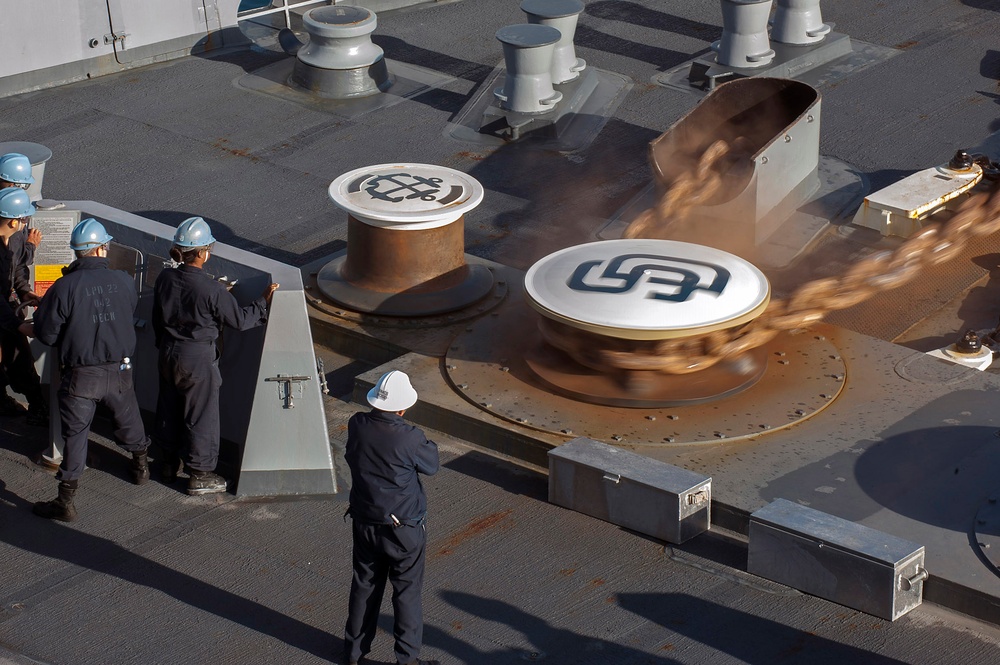 USS San Diego operations
