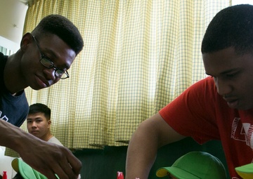 Marines, Okinawa residents share traditions during USO Easter celebration