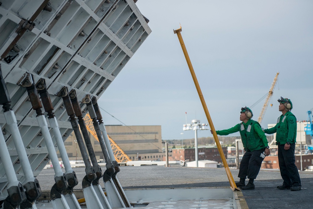 Flight deck activity aboard USS Harry S. Truman