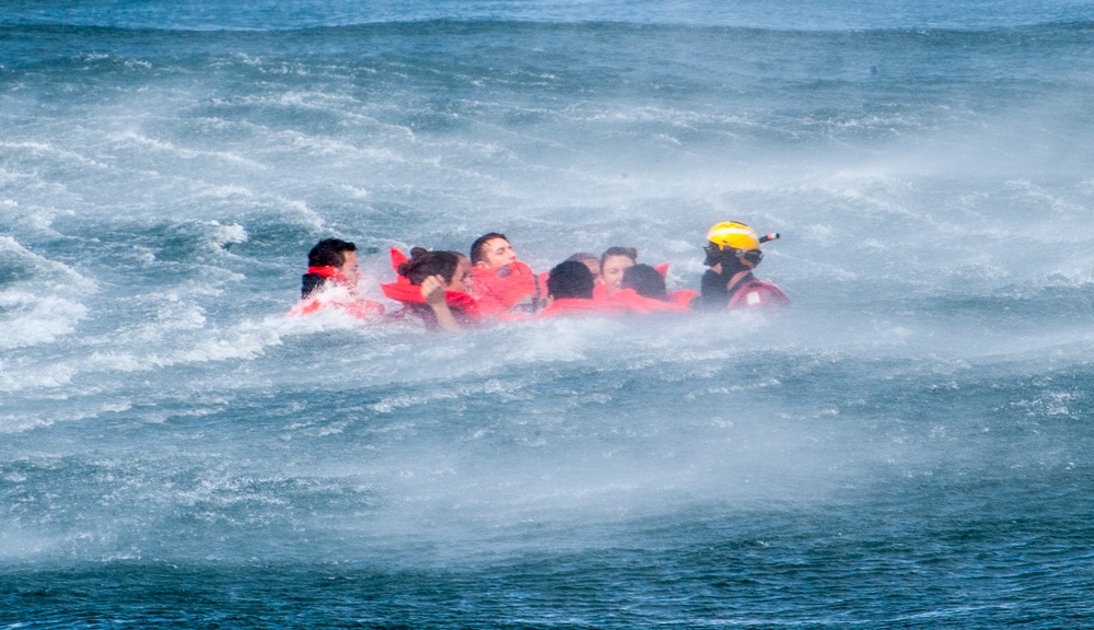Medical students take to the water to learn about hypothermia