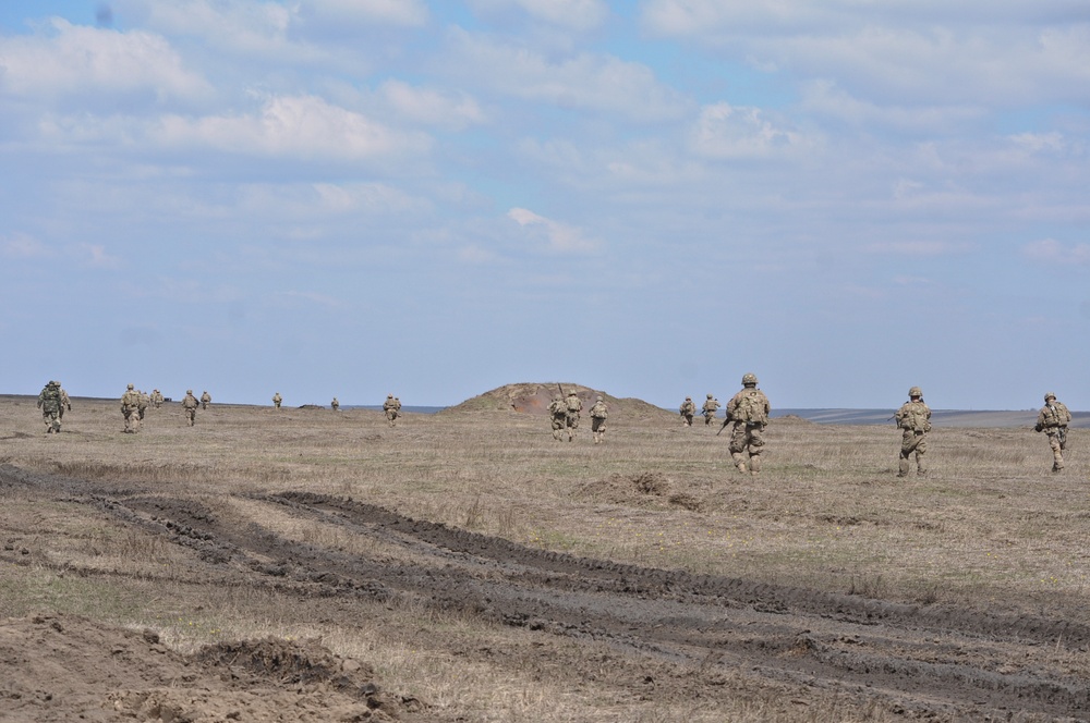 2/2 and Romanian Platoon Live-Fire Exercise