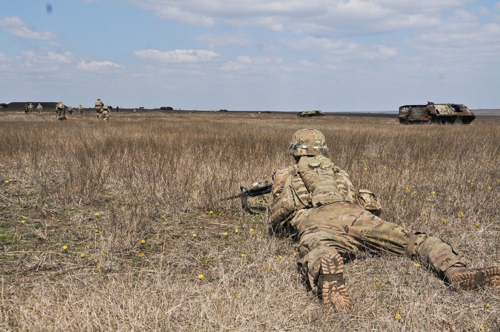 2/2 and Romanian Platoon Live-Fire Exercise