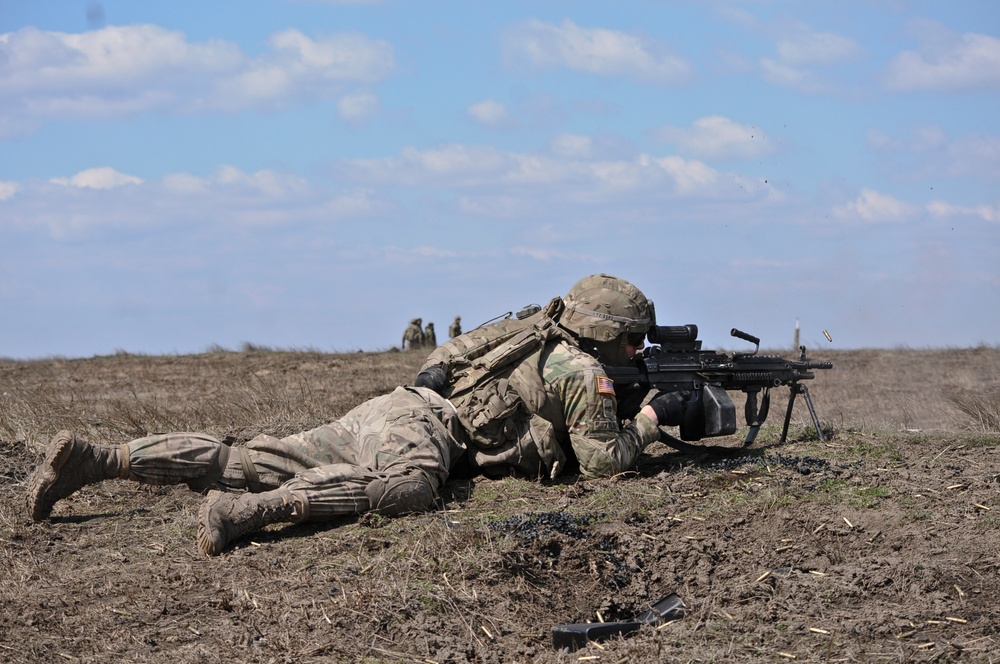 2/2 and Romanian Platoon Live-Fire Exercise