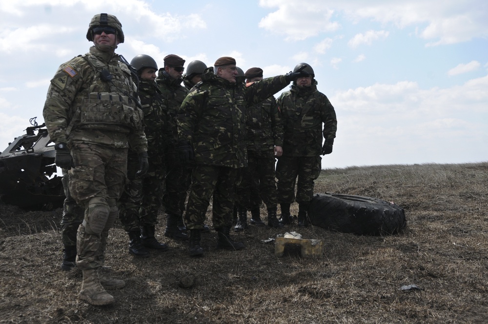 2/2 and Romanian Platoon Live-Fire Exercise