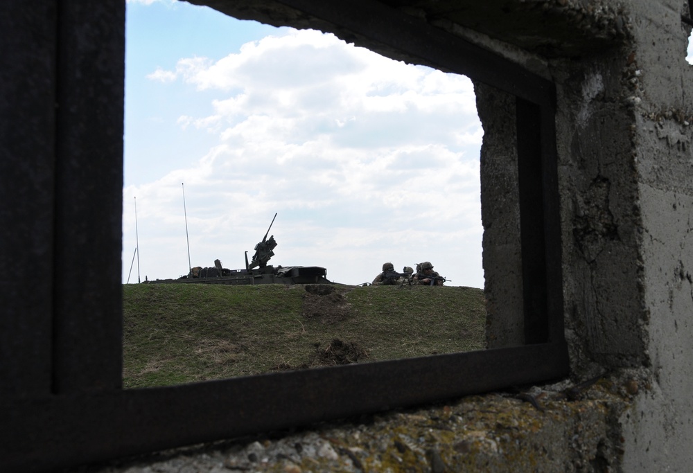 2/2 and Romanian platoon live-fire exercise